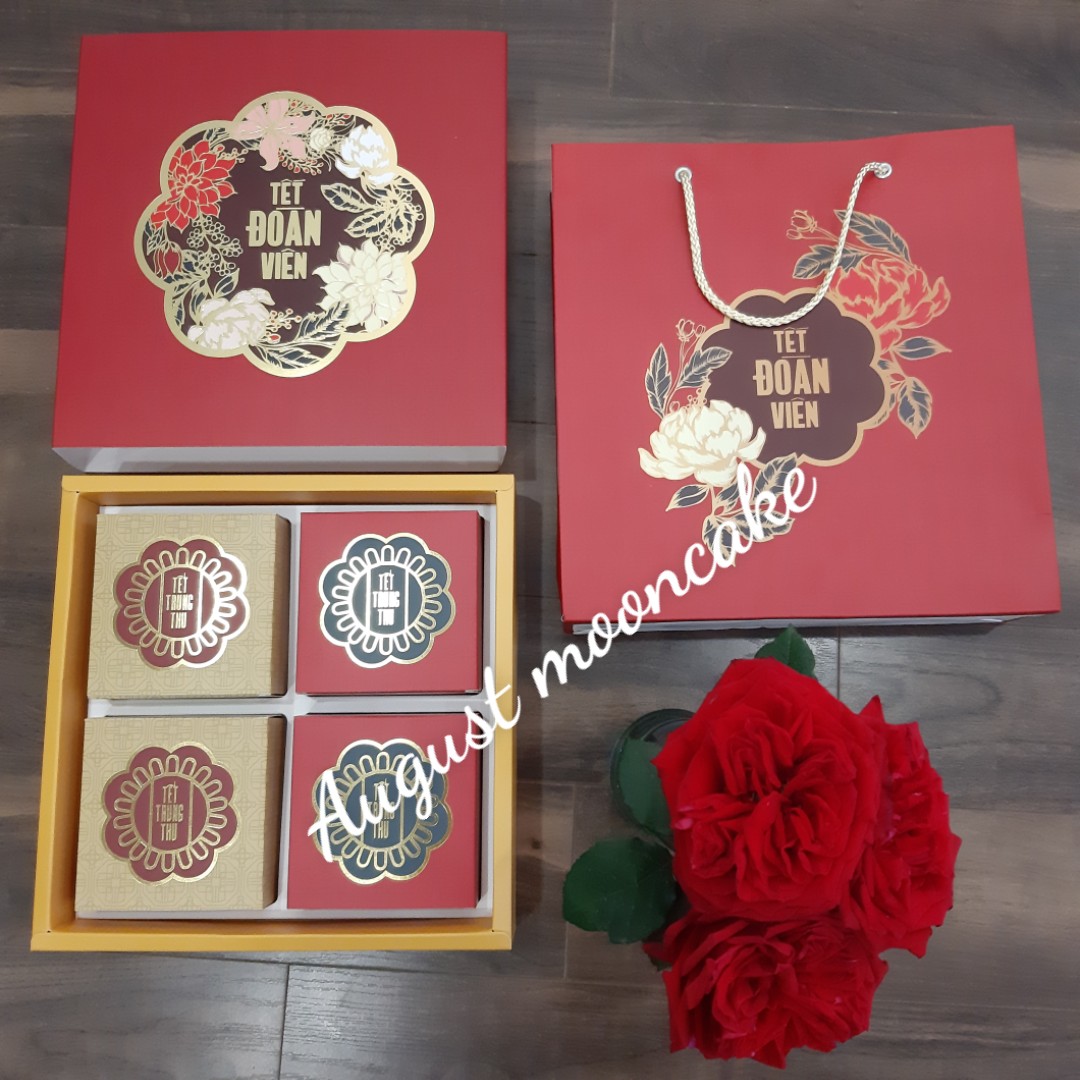 [GIẢM KỊCH SÀN]  Bánh trung thu handmade "TẾT ĐOÀN VIÊN" August mooncake 900gr (hàng cao cấp) tặng hộp cao cấp trị giá 100k, {bánh mềm, vị ngon khó cưỡng} có giấy phép đảm bảo vệ sinh an toàn thực phẩm
