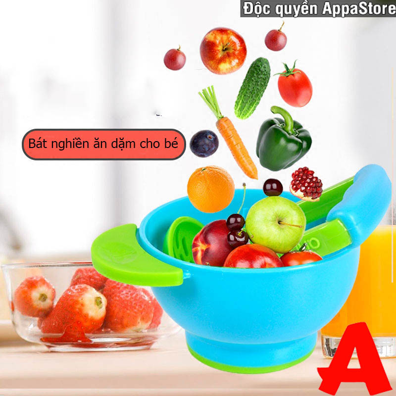 Bát nghiền thức ăn cho bé tập ăn dặm appa store