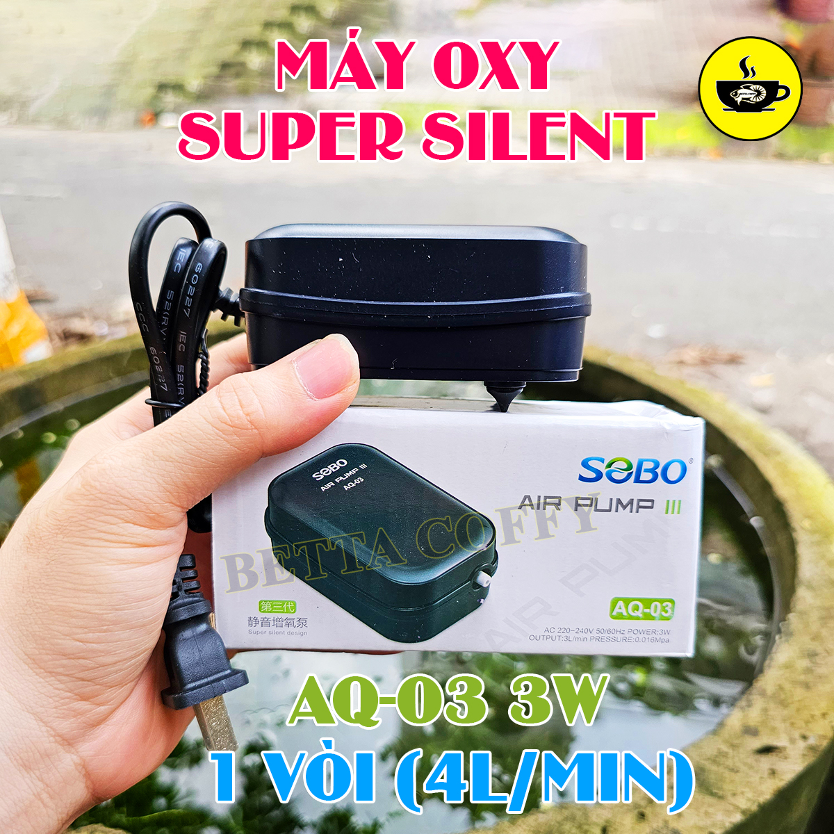 Máy sục khí oxy 1-2 vòi Vipsun 248A 348A oxi Loại tốt