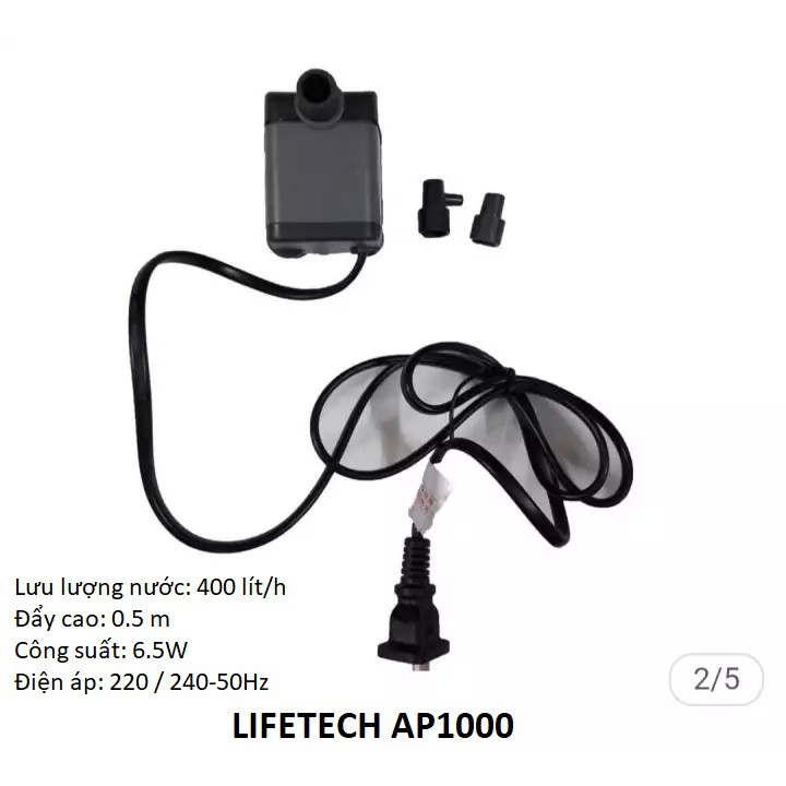 Máy bơm nước hồ cá Lifetech AP1000-AP1200-AP1550-AP-2000- AP2500-AP3100