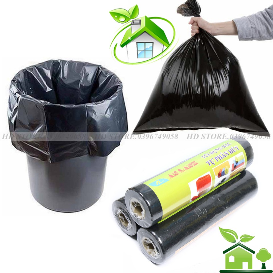 ♻️ túi đựng rác tự phân hủy sinh học 🍀🍀🍀 thân thiện với môi trường 🌳🌳🌳 500g/cuộn