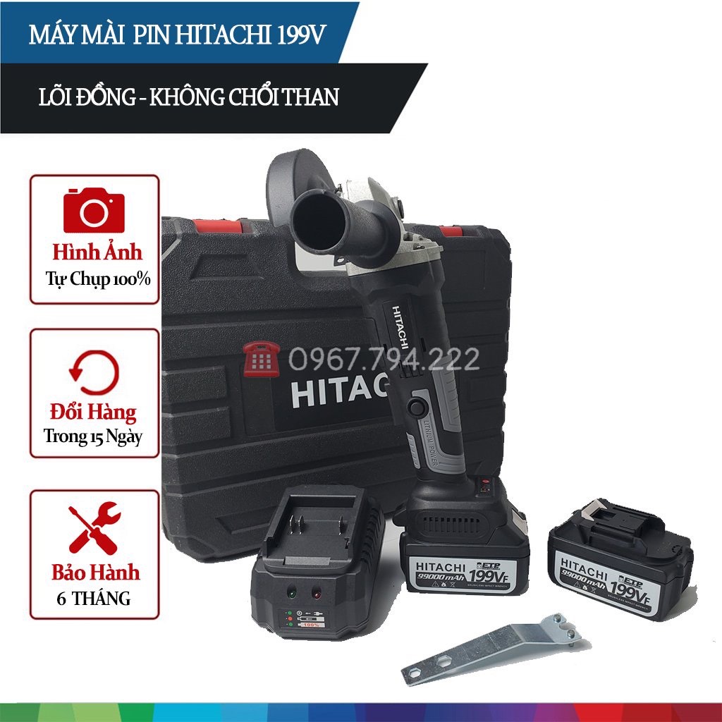 Máy mài pin hitachi 199v - động cơ không than , lõi đồng pin 10sell cực trâu - máy cắt đá , máy mài bóng , máy cắt sắt - - máy mài góc - máy cắt cầm tay - máy mài cầm tay