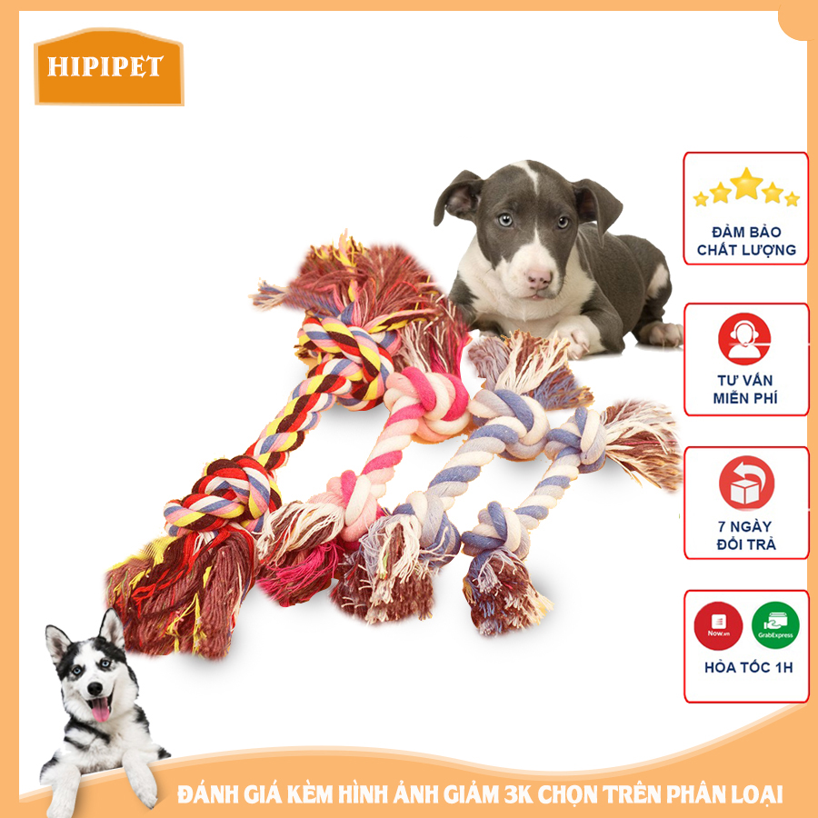 Đồ Chơi Gặm Hình Dây Thắt Cho Thú Cưng Chó Mèo - HIPIPET
