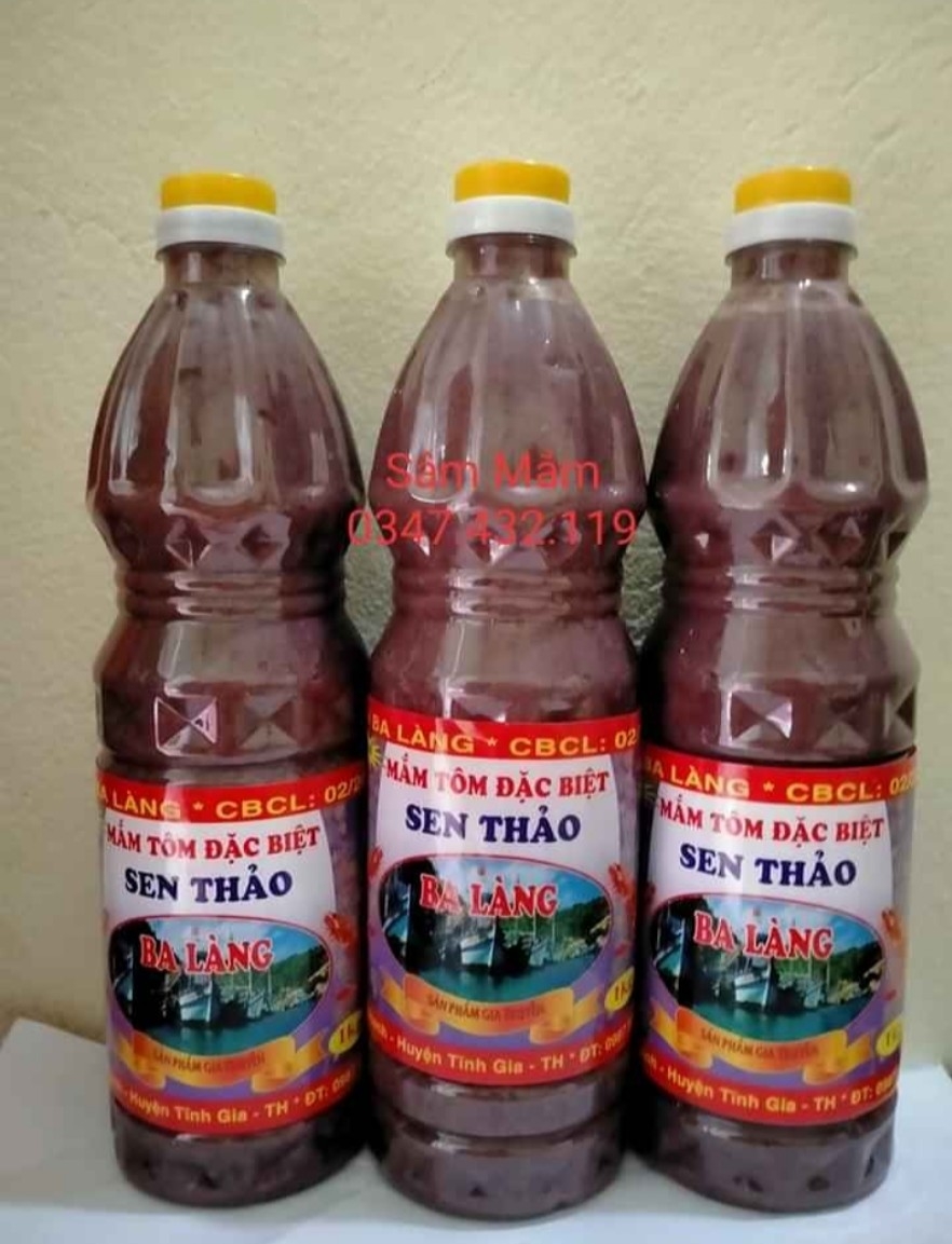 Mắm tôm Ba làng Thanh Hoá, loại ngon đặc biệt - 1 lít