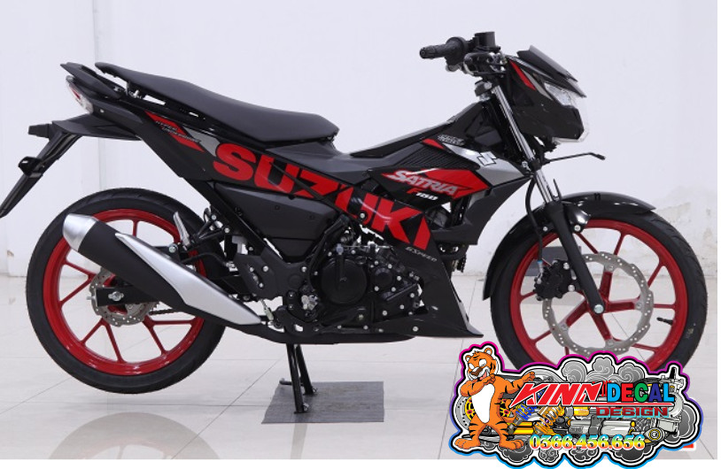 Tem Rời cao cấp Satria mẫu zin 2021 màu đen đỏ xám