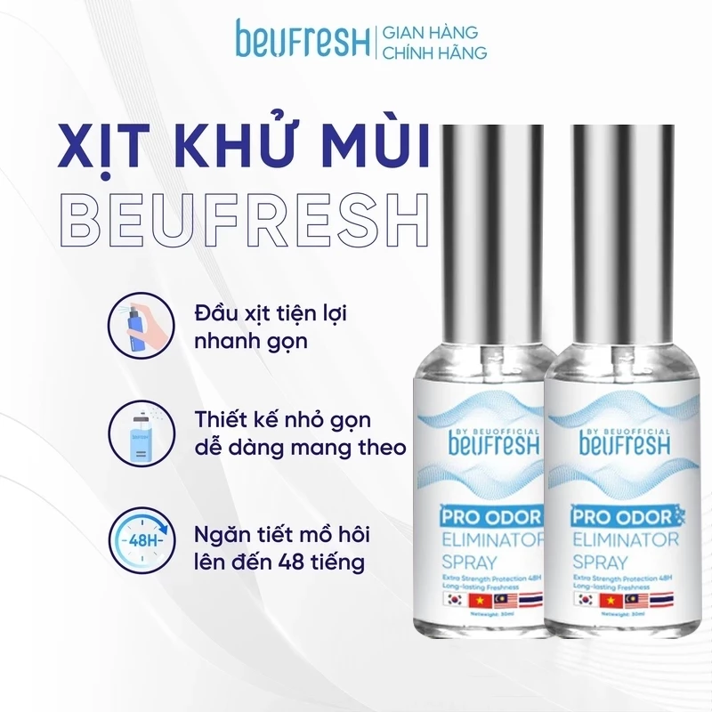 BEUFRESH xịt khử mùi hôi nách xịt khử mùi nách khử mùi hôi nách ngăn tiết mồ hôi hạn chế mùi cơ thể