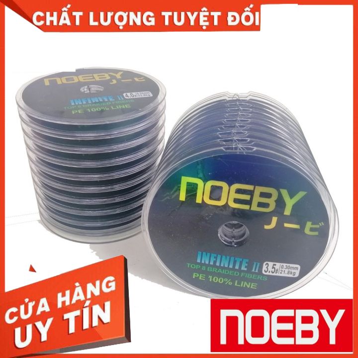 Dây dù câu cá noeby infinite ii x8 cao cấp màu xanh rêu dây pe câu lure siêu bền dc-13