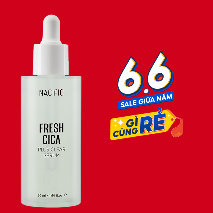 Serum rau má ngừa mụn và chống thâm sau mụn làm dịu da cấp ẩm chiết xuất từ thảo mộc bổ sung vitamin dưỡng chất cho da NACIFIC Fresh Cica Plus Clear Serum 50ml