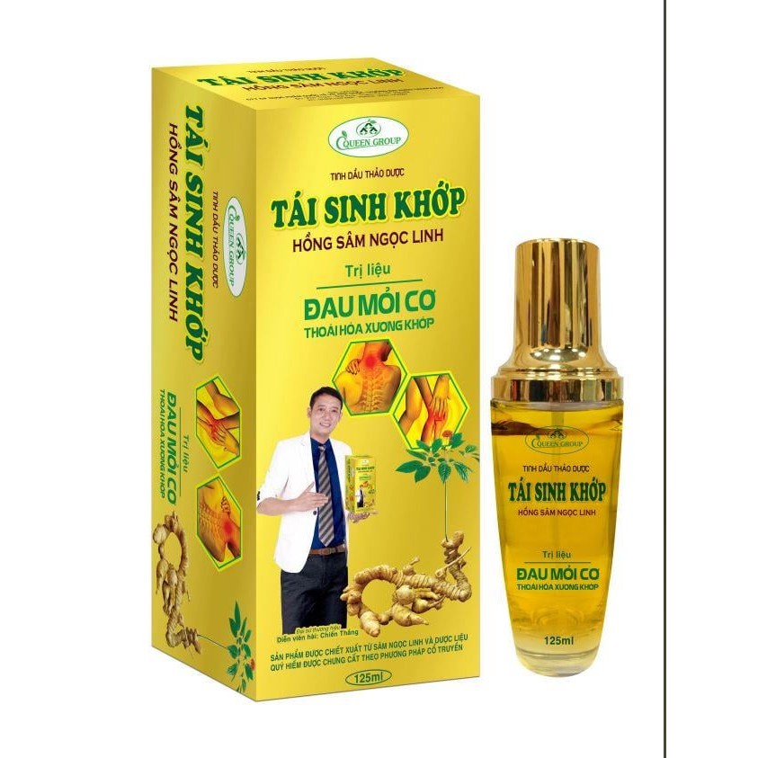 Tinh dầu thảo dược Tái Sinh Khớp Hồng Sâm Ngọc Linh 125ml