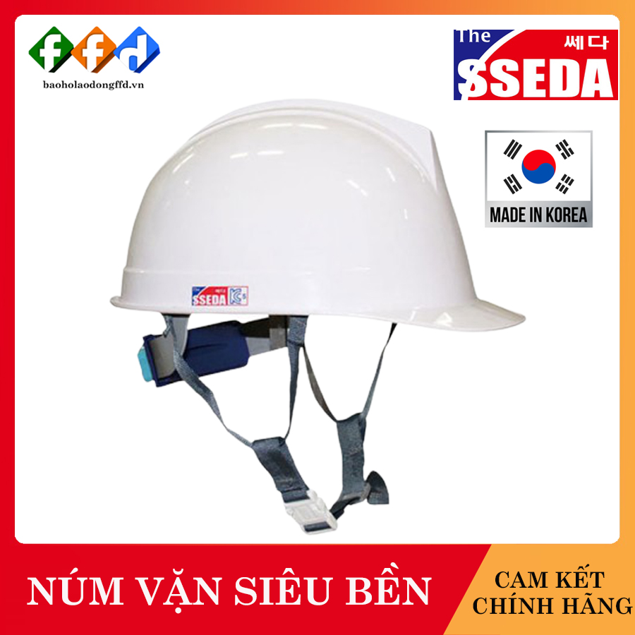Mũ bảo hộ SSEDA Hàn Quốc mặt tròn có xốp, có nút vặn, Kiểu dáng thời trang