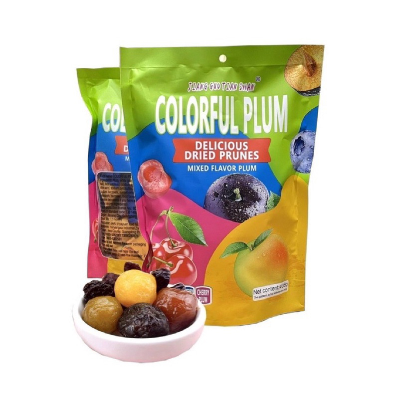 Kẹo ô mai Colorful Plum MIX 5 vị Gói 408g