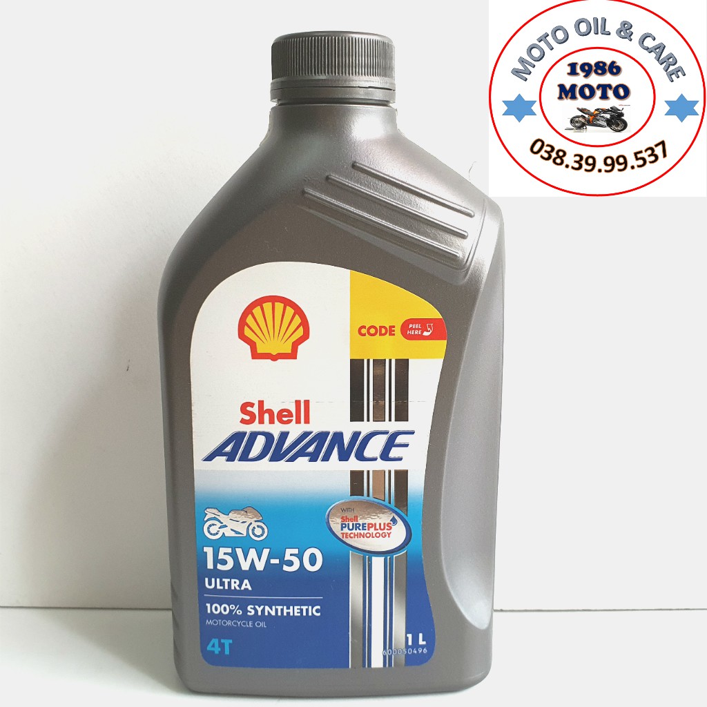 [HCM]Nhớt tổng hợp Shell Advance Ultra 15W50 1L chuyên dành cho xe moto phân khối lớn.... sản phẩm chất lượng an toàn hiệu quả và thân thiện với môi trường