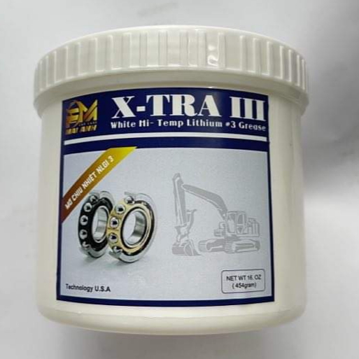 [MỠ BÒ TRẮNG CHỊU NHIỆT] X- TRAIII WHITE HI- TEMP LITHIUM#3 GREASE- MỠ CHỊU NHIỆT NGLI3 454 GR