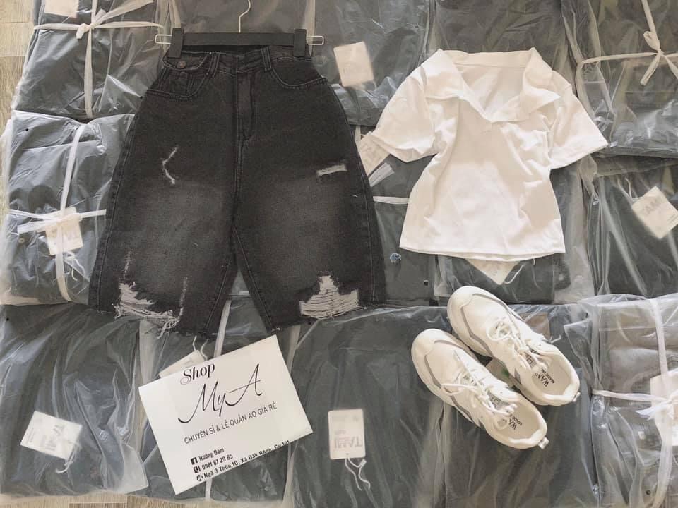 Set Quần Jeans Ngố + Croptop Petter Trắng