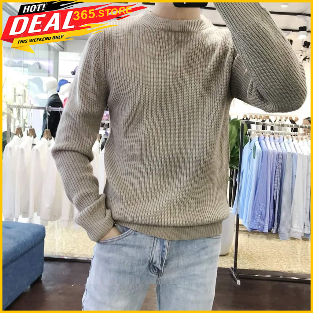 Áo len nam, áo len gạo, chất len đan, vải len mềm mịn, korean style - 365.store