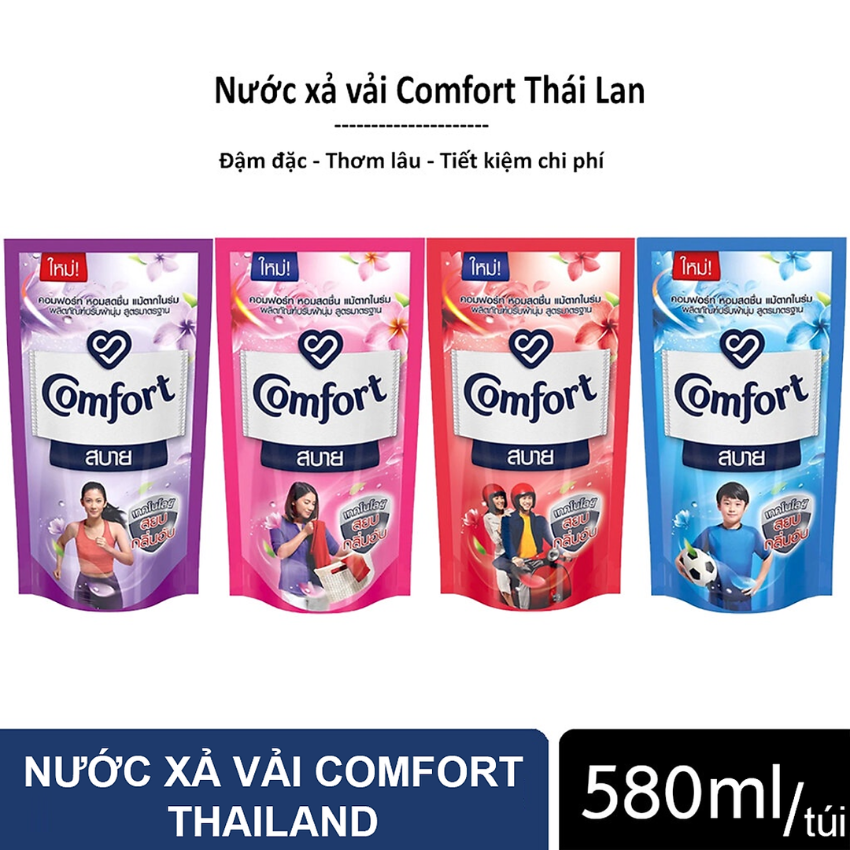 Nước xả vải ngát hương comfort thái lan 580ml làm mềm vải, lưu hương lâu - nước xả vải comfort thái lan