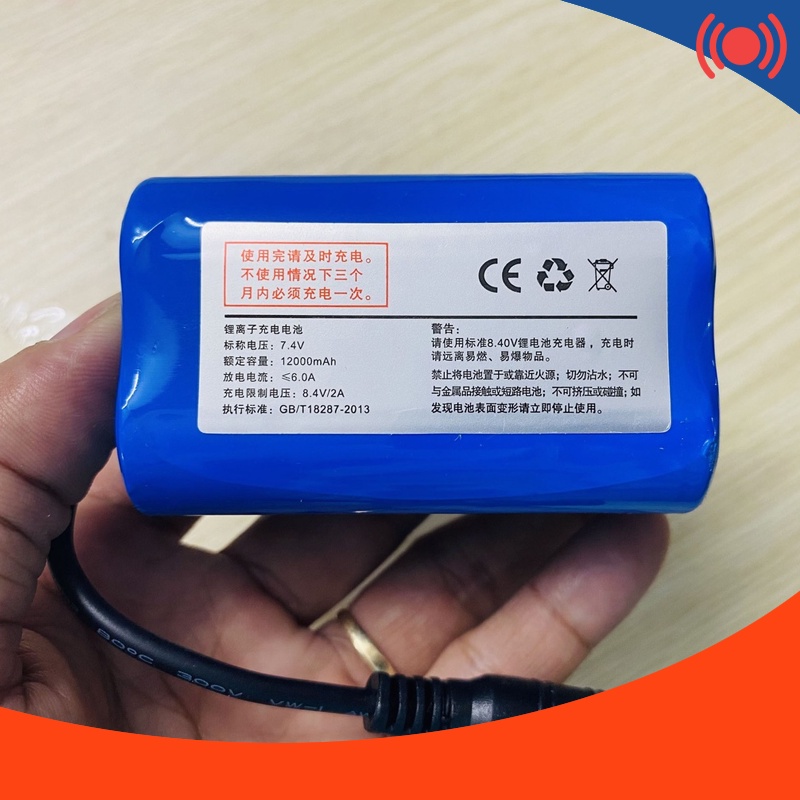 Pin dung lượng cao 12000mAh cho tàu thả thính, thả mồi câu cá