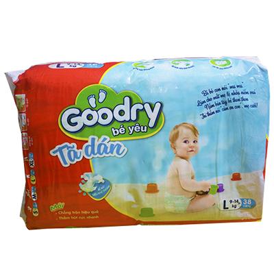 combo 2 gói tã dán goodry size L38 miếng (9-14kg)