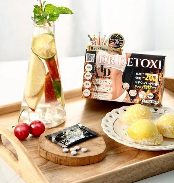 Viên uống giảm cân nhật bản dr detoxi 4d hỗ trợ giảm mỡ thừa thải độc thanh lọc cơ thể