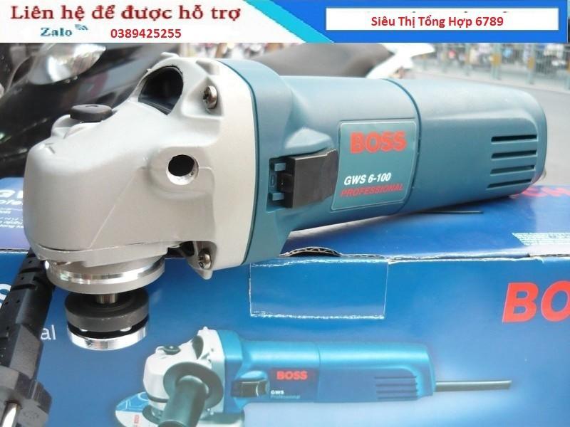 Máy mài cầm tay BOSS GWS6-100 đầu gang lõi dây đồng công suất mạnh mẽ , Bảo hành 12 tháng
