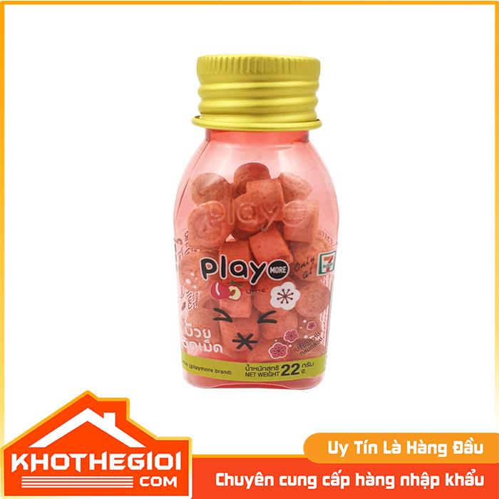 Kẹo ngậm Play More thái lan vị xí muội dạng hủ 22g