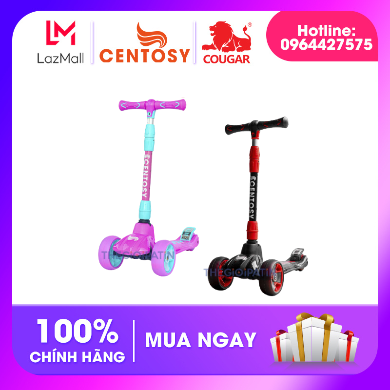 Xe Scooter Trẻ Em Centosy S3 chính hãng, có bánh đèn, gấp gọn được