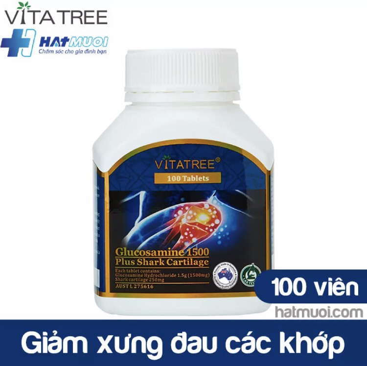 [HCM]Vitatree Glucosamine 1500MG Plus Shark Cartilage – Glucosamin và sụn cá mập Úc