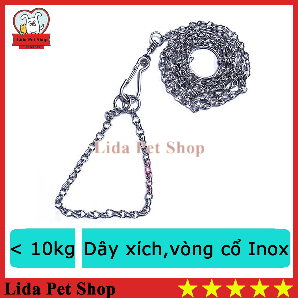 HN- Dây xích kèm vòng có thể dùng cho chó dưới 7kg - dây xích chó, dây dắt chó, dây xích, dây dắt chó đi dạo- Lida Pet Shop