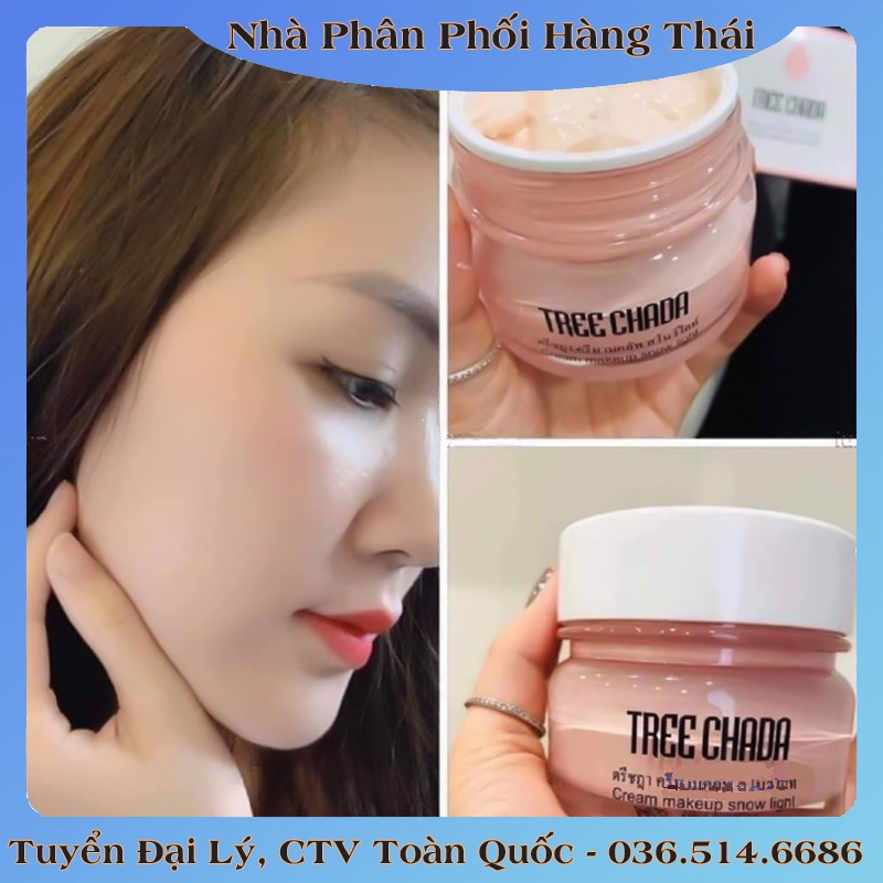 Kem makeup nâng tone + dưỡng da + chống nắng tree chada - hàng nội địa thái lan