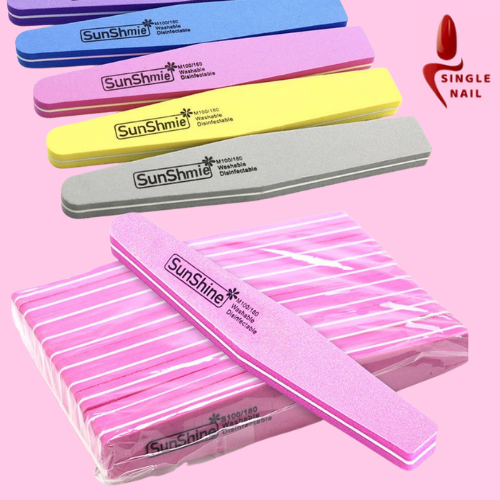 Dũa móng , phao dũa mịn Móng Tay sunshine100/180 Đánh bóng đánh bóng Móng tay màu ngẫu nhiên mài dũa làm nail