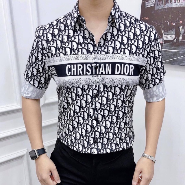 Áo sơ mi nữ Christian Dior họa tiết mới