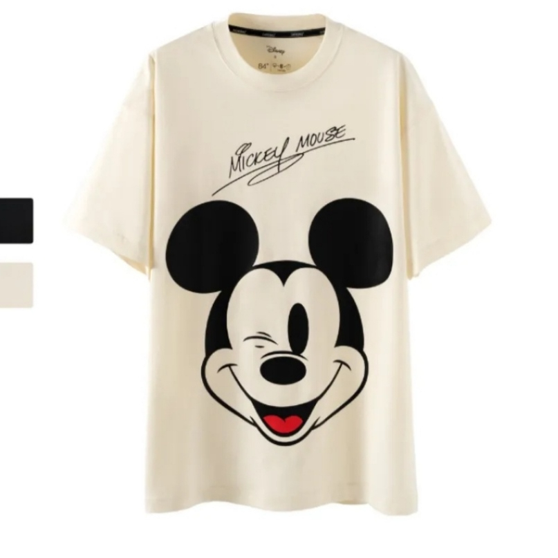 Áo Thun chuột Mickey Disney form rộng tay lỡ chất vải cotton 100% mềm mại 260Gsm local brand STY - AC301