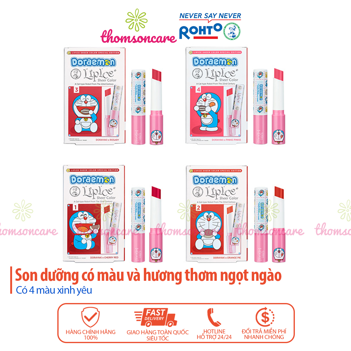Son Dưỡng Có Màu Doraemon x LipIce Sheer Color