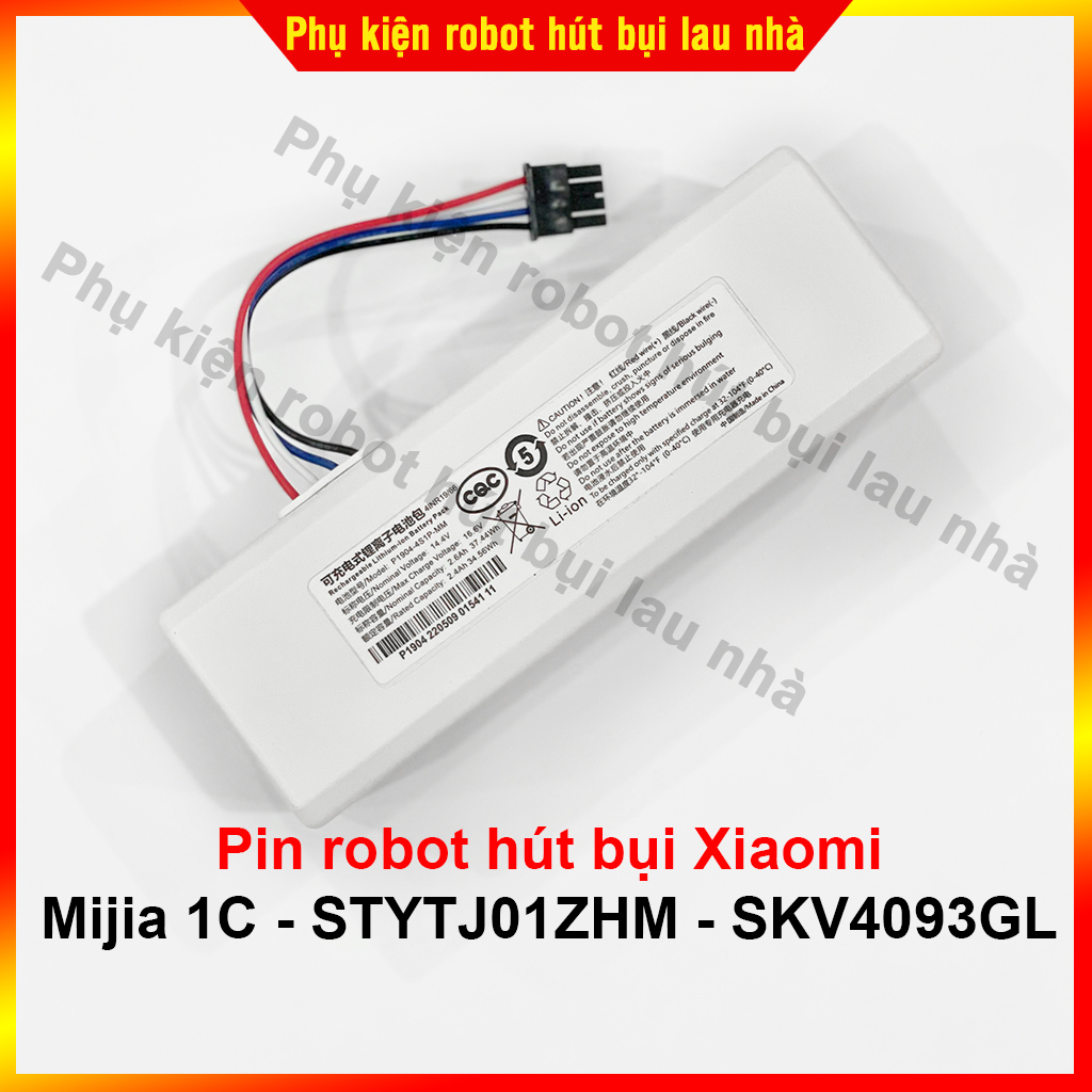 Pin robot hút bụi xiaomi mijia 1c - stytj01zhm - skv4093gl - hàng chính hãng - bảo hành 3 tháng