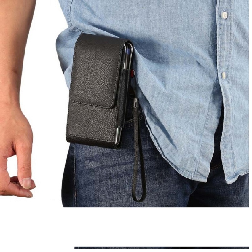 bao da điện thoại - bao da đựng điện thoại đeo thắt lưng - bao da điện thoại 5-6 inch