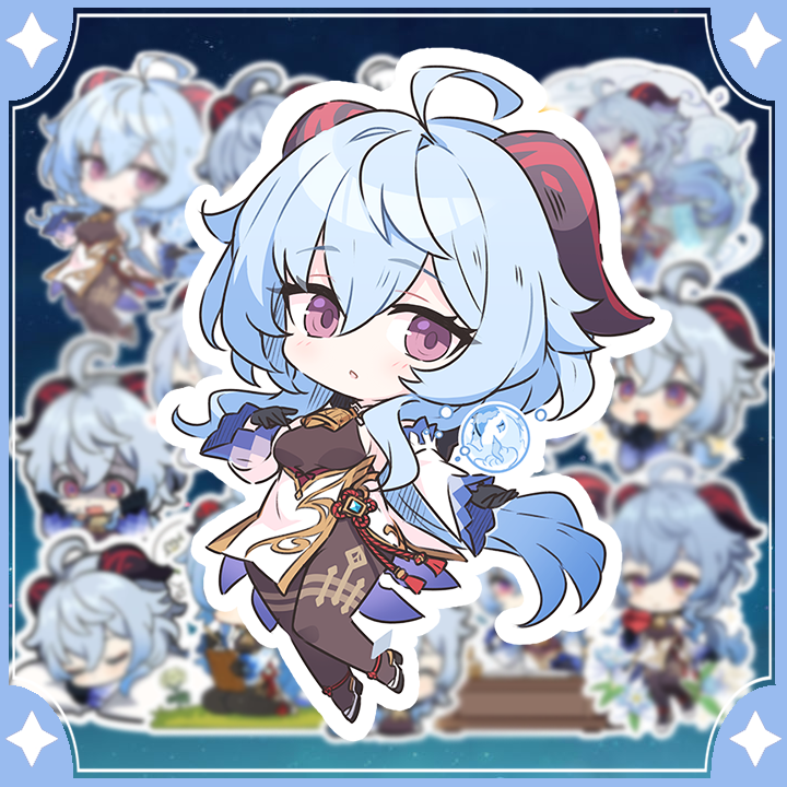 Sticker Ganyu - Hình dán chibi ganyu