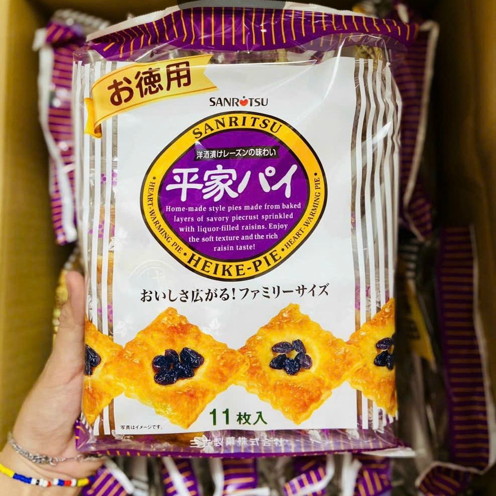 Bánh Nướng Phủ Nho Khô Sanritsu Nhật - Date T10/2024