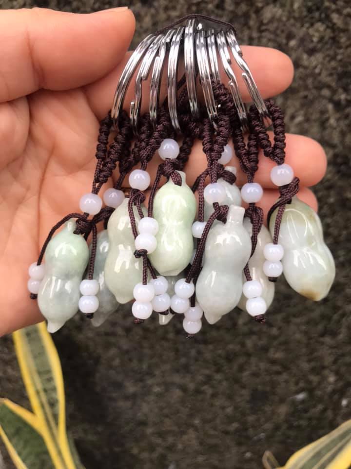 [HCM]MÓC CHÌA KHÓA HẠT ĐẬU MAY MẮN ĐÁ CẨM THẠCH A