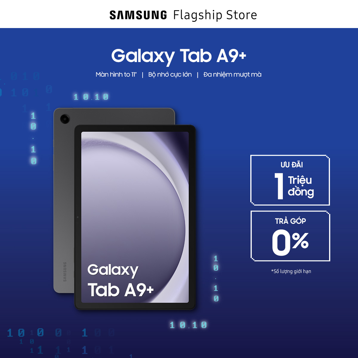 [MEGA SALE TỪ 20H 09.10] Máy tính bảng Samsung Galaxy Tab A9+ Wifi (4GB/ 64GB)