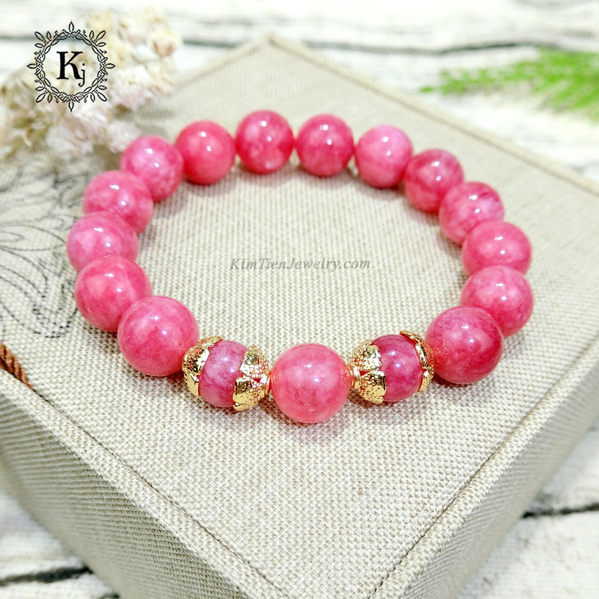 Vòng Tay Phong Thủy Hồng Ngọc Ấn Độ Mix Charm - Hợp Mệnh Hỏa , Thổ - Trẻ Trung - Sang Trọng - Bao Đổi Trả Khi Sai Hình