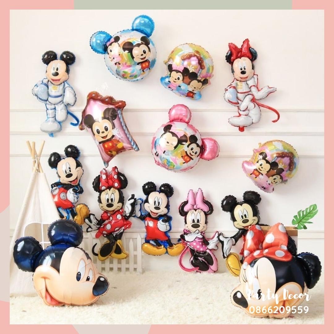 Bóng mickey trang trí sinh nhật, phụ kiện sinh nhật cho bé, bong bóng chuột mickey trang trí tiệc party decor