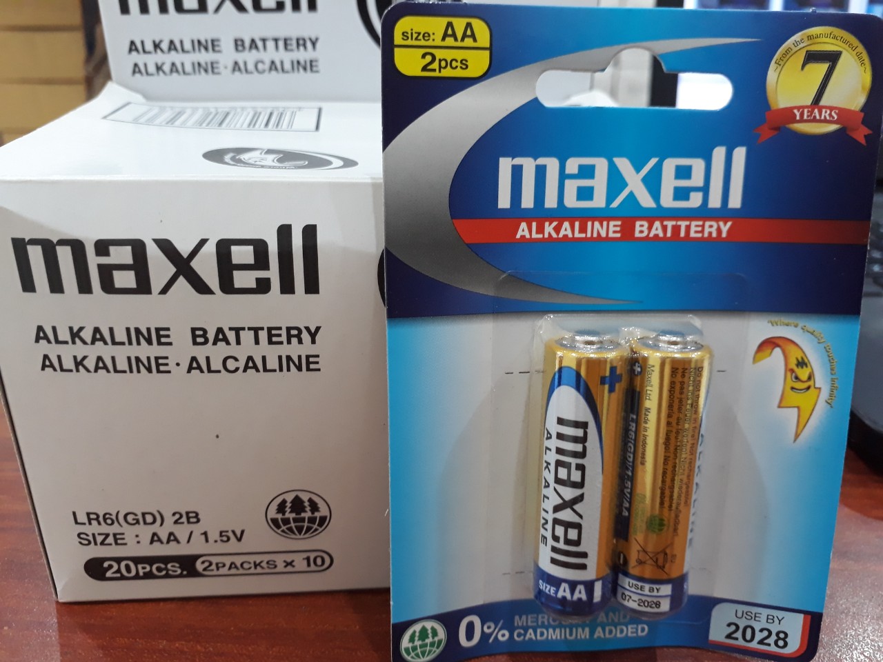 Hộp 20 viên pin aa maxell alkaline- pin aalr6 hàng chính hãng