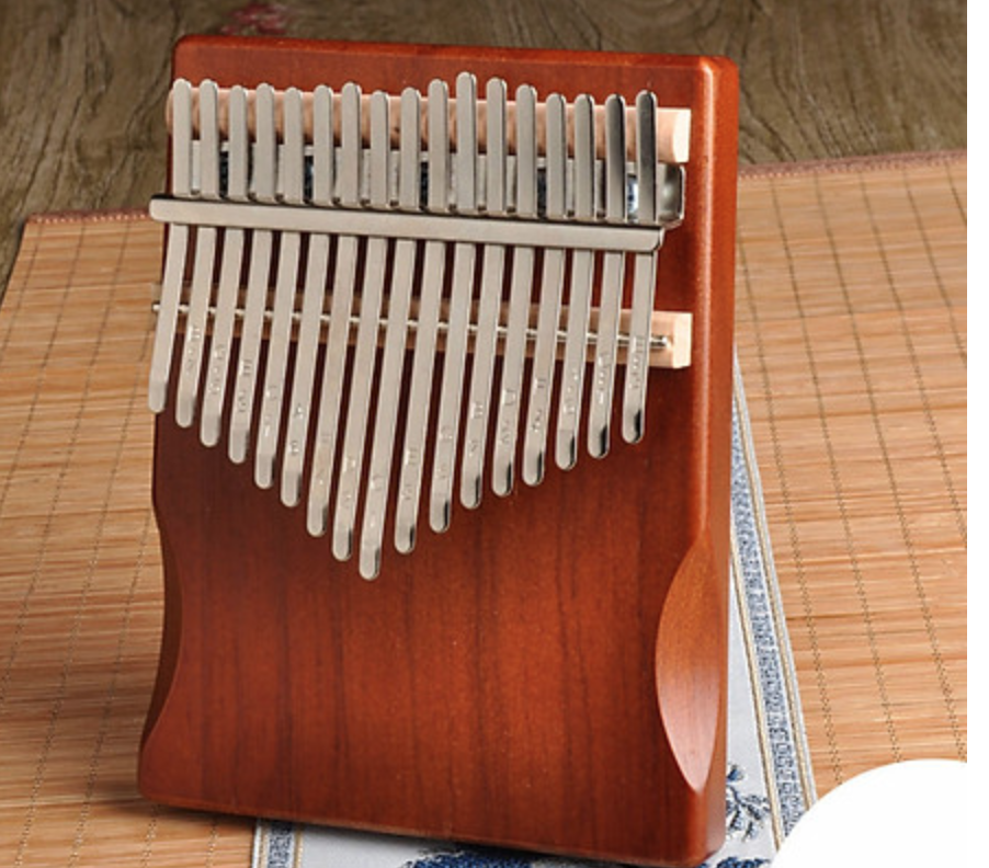 Đàn Kalimba 17 Phím Gỗ Nguyên Khối Màu Gỗ Trầm Mahagony (KA14)