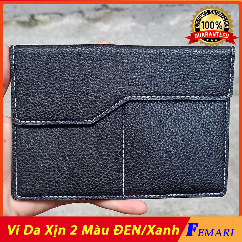 [ Da Xịn ] Ví da đựng giấy tờ xe - Ví da cao cấp - Ví đựng giấy đăng kiểm  ô tô xe máy