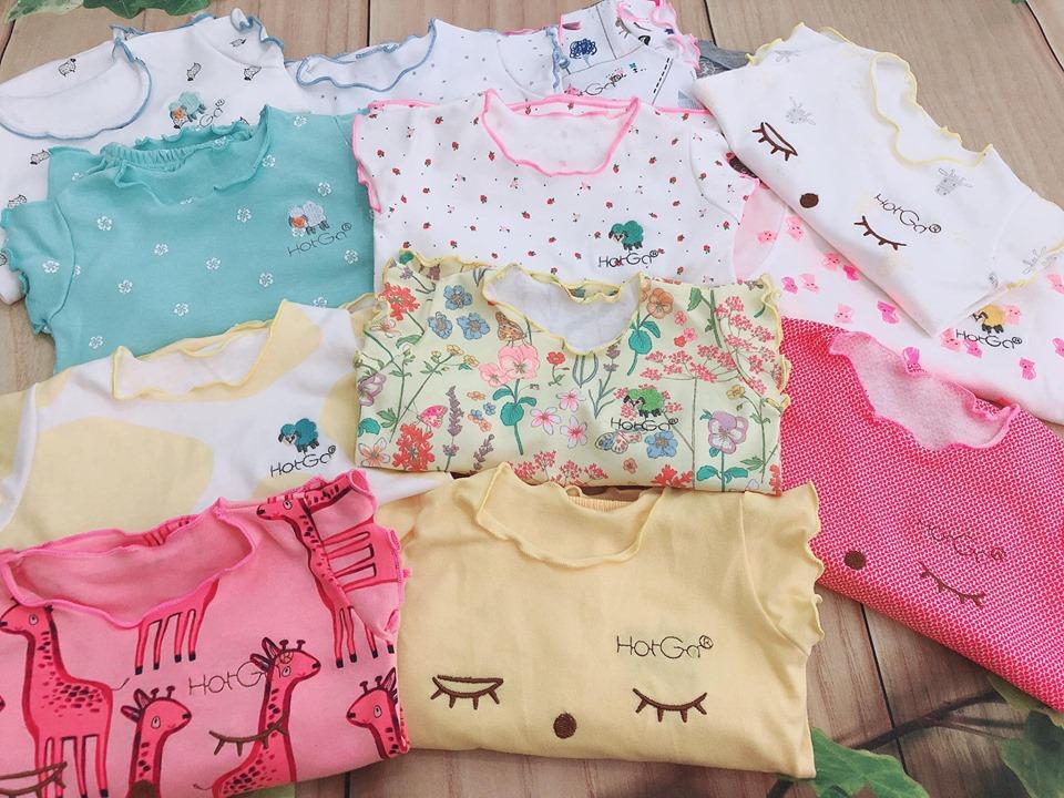 Đồ bộ thun mềm mùa hè cho bé gái 4-8 kg ( Set 2 bộ ngẫu nhiên )