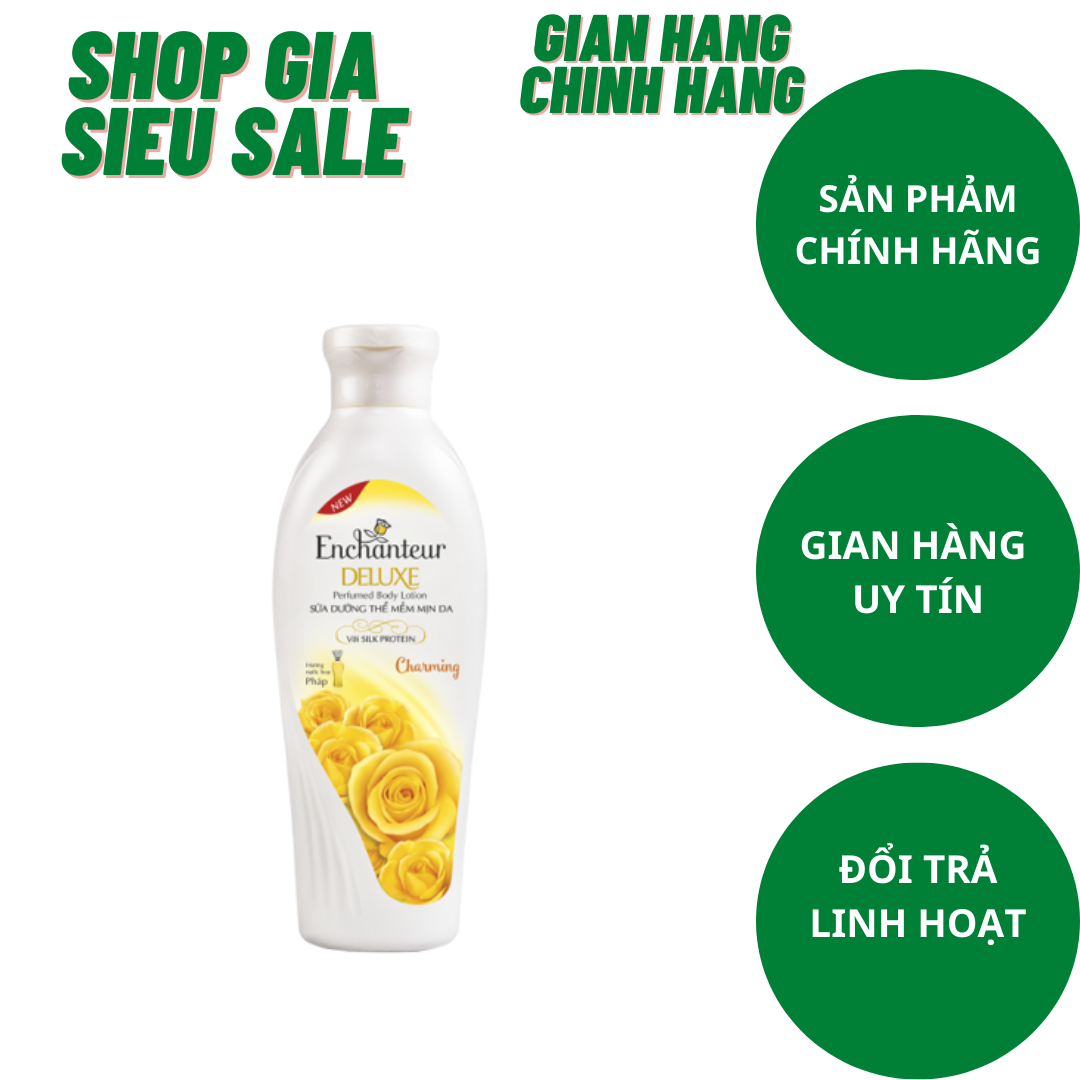 Sữa dưỡng thể enchanteur mềm mịn da hương charming 200ml