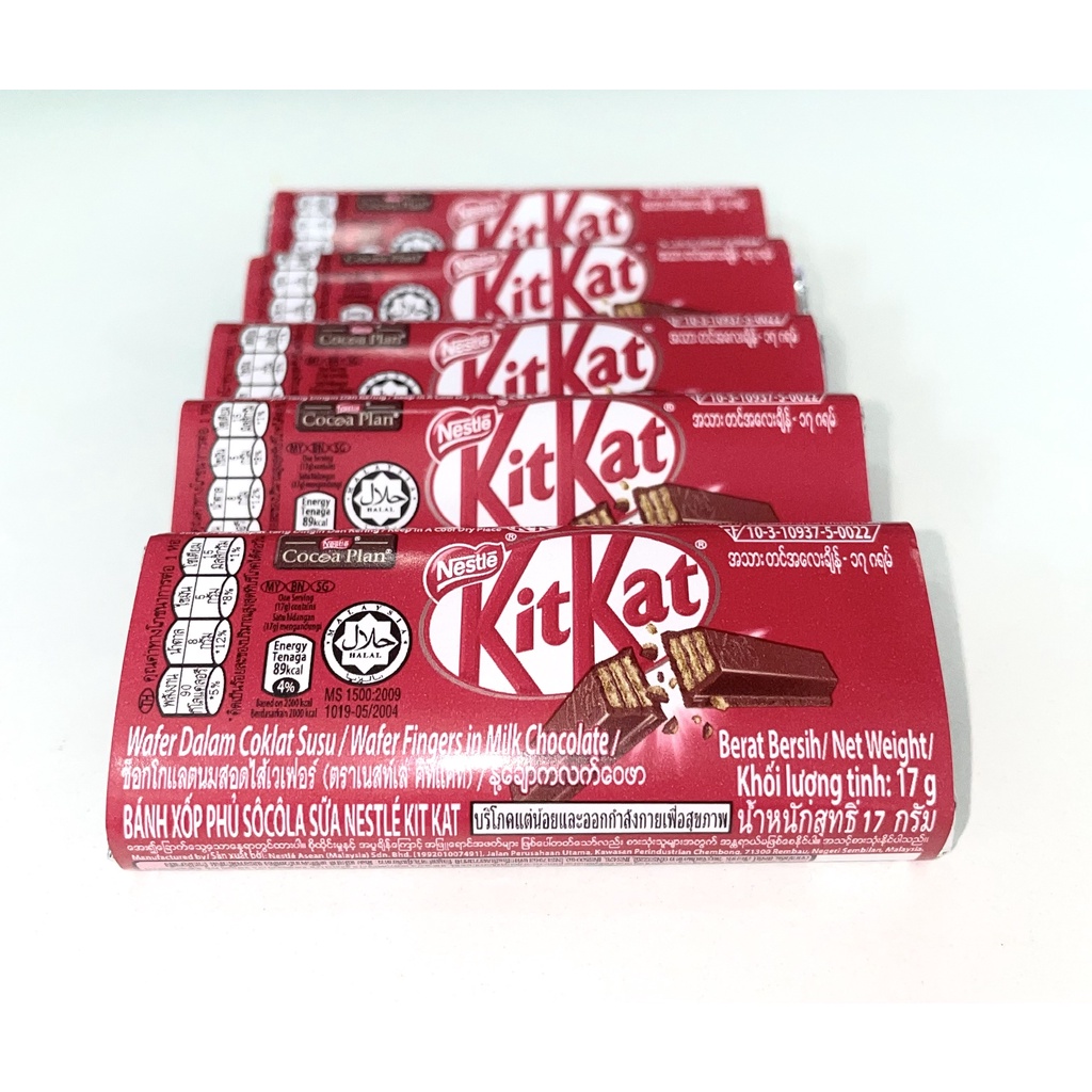 [Combo 5 Thanh] Sôcôla Nestlé KitKat Thái Lan (5 Thanh x 17g)