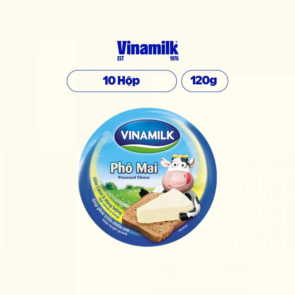 10 Hộp Phô mai Vinamilk - Hộp giấy 120g