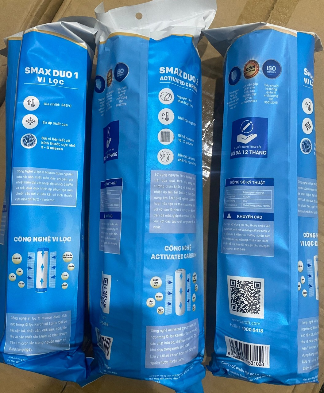 Bộ lõi lọc nước 123 karofi chính hãng