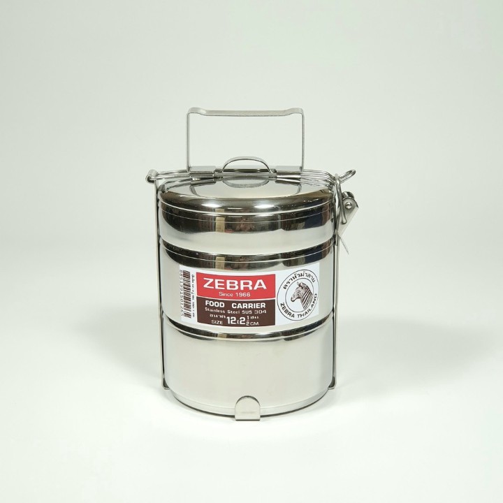 Camen inox zebra 12cm x 2 ngăn + 1 ngăn nhỏ - 150126